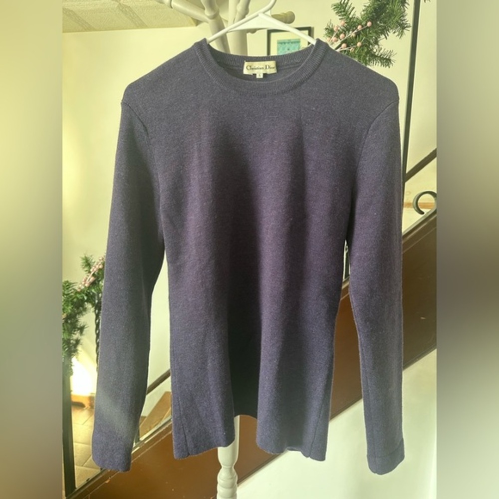 Christian Dior Women’s Purple Wool  Crewneck Sweater - Picture 2 of 6
